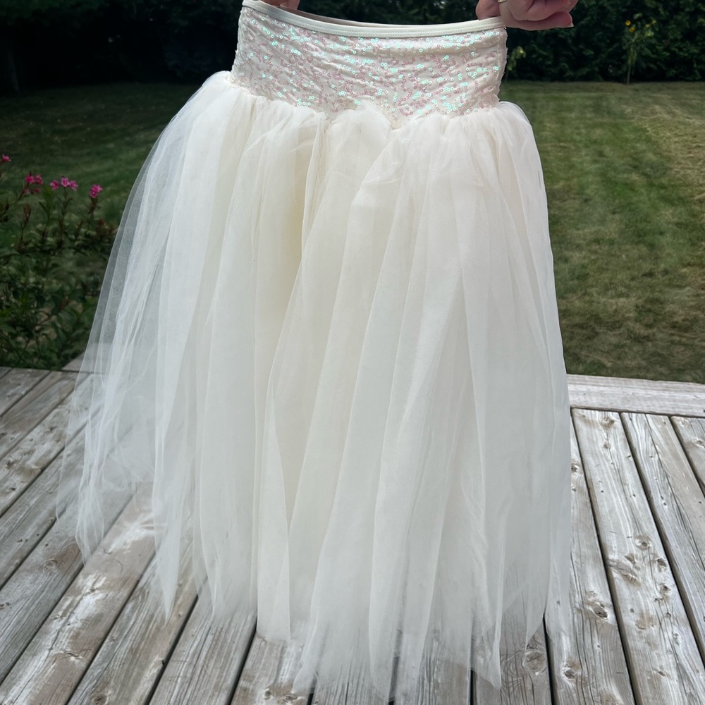 Elegant Cream Tutu dance costume
